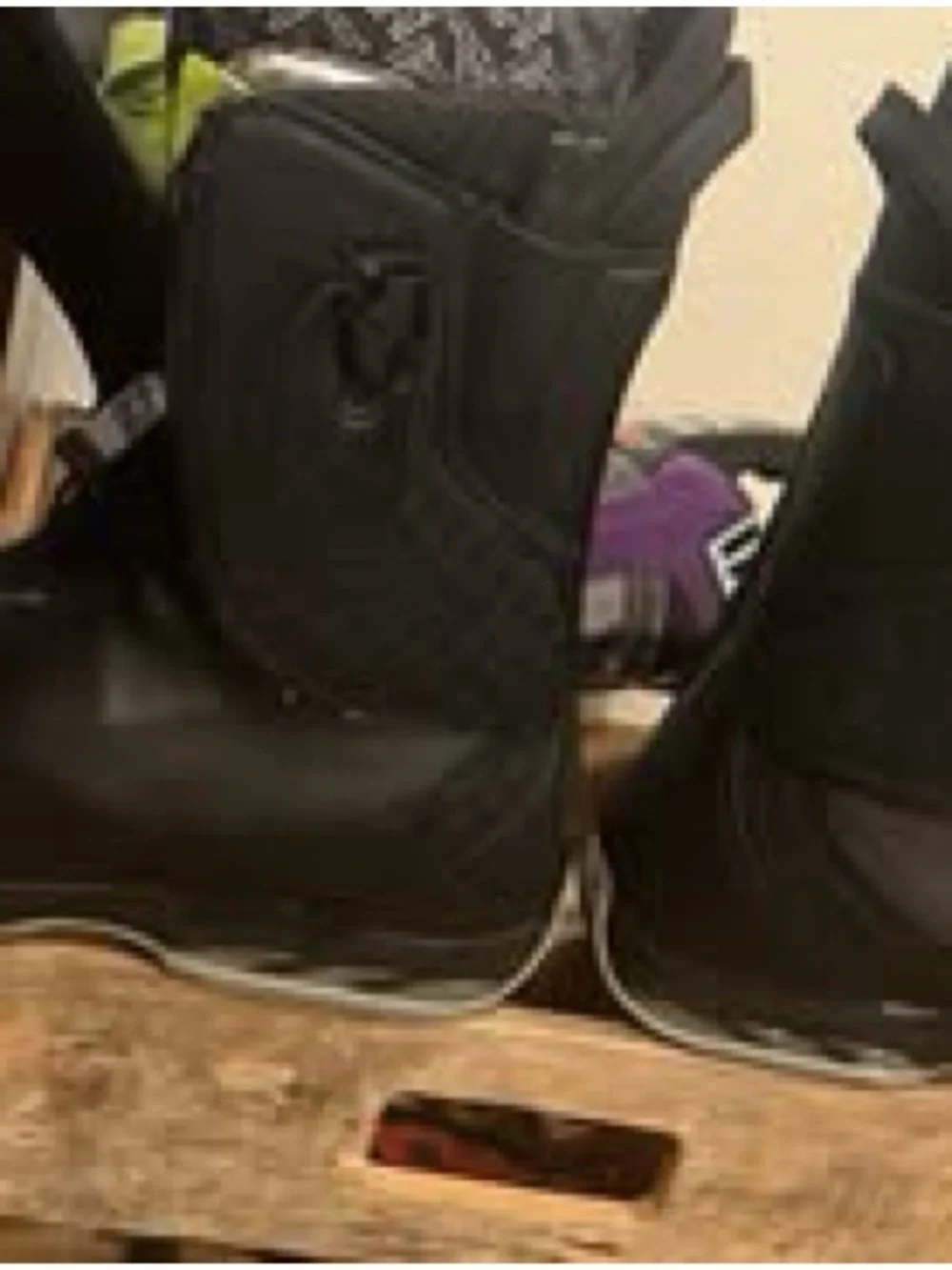 Burton Black Snowboard Boots with Purple Accent